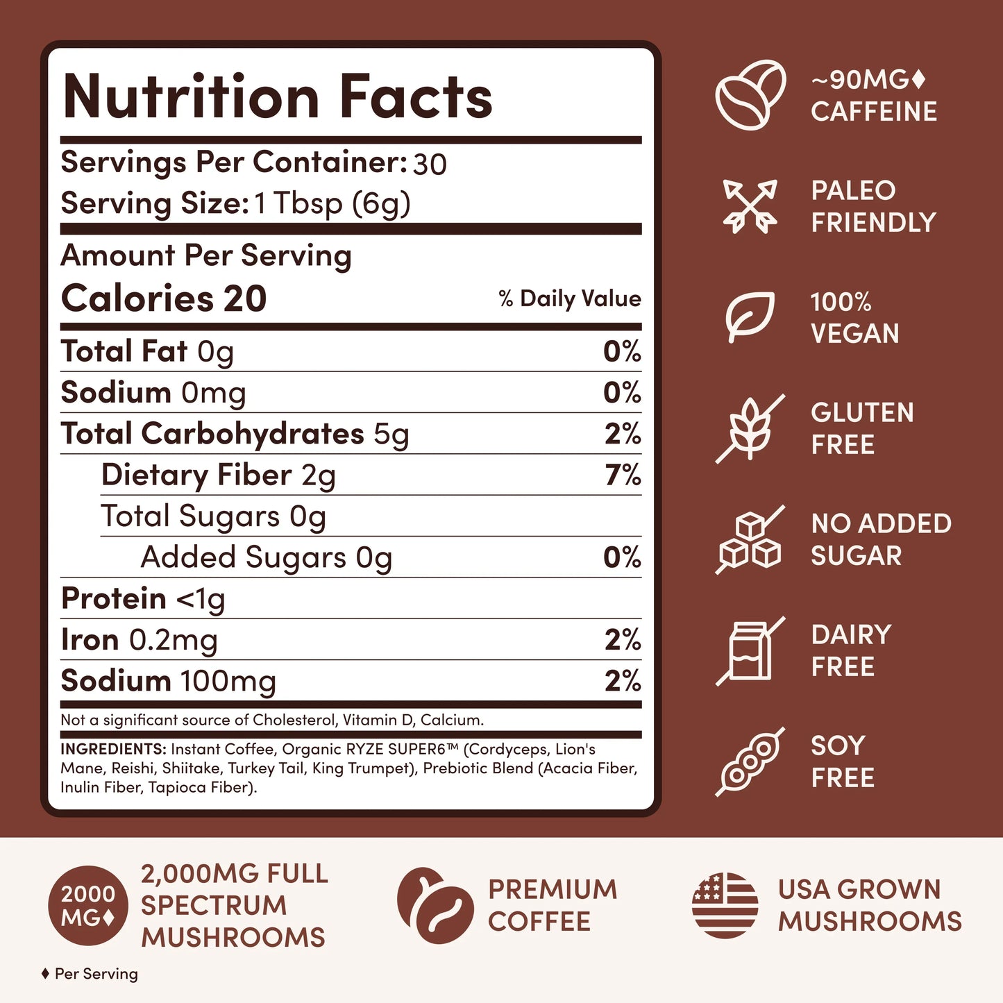 Mushroom Coffee 30 Servings - S8R1