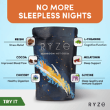 RYZE Hot Cocoa - with 6 Sleep Superfoods to Help Fall Asleep and Stay Asleep - Y55T