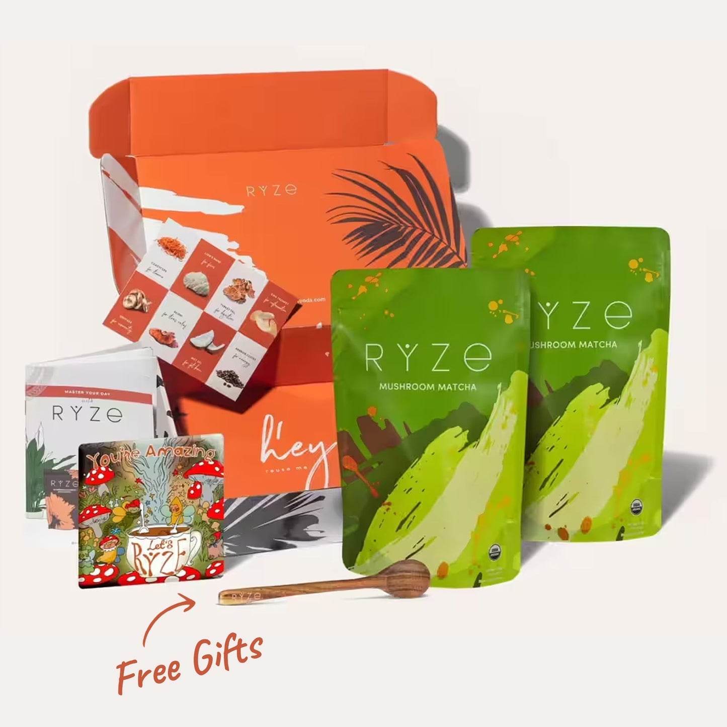 RYZE Organic Mushroom Matcha Starter Kit (60 servings) - MIJR